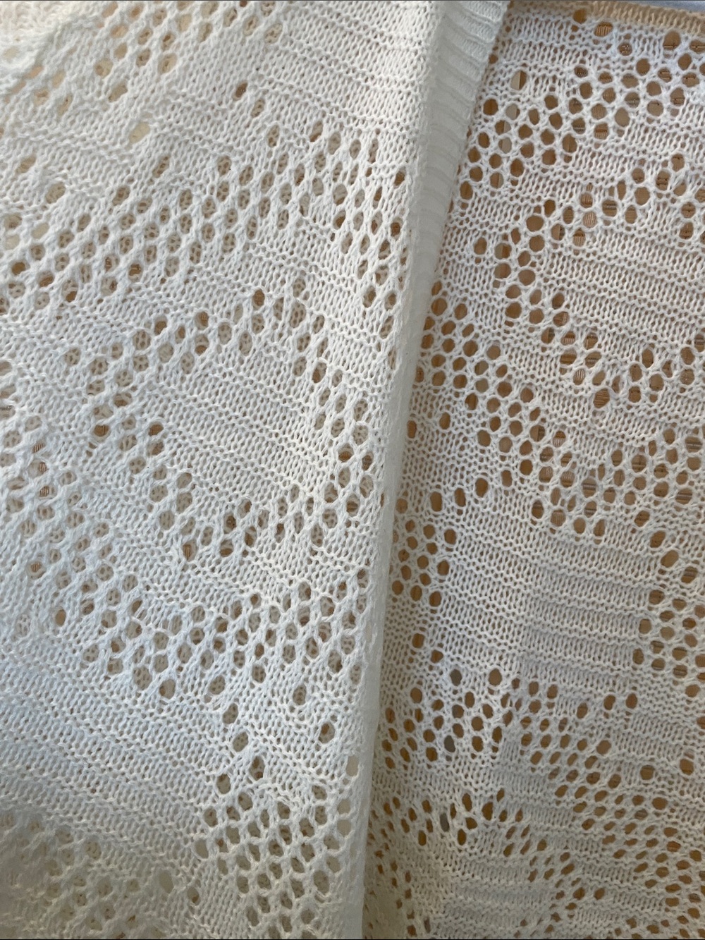 Guilty Open-Front Knit Cardigan - Cream crochet boho - Picture 9 of 15